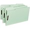 Smead 100% Recycled Pressboard Classification Folders, Legal Size, Green/Gray, 25/Box (20003)