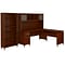 Bush Furniture Somerset 72W 3 Position Sit to Stand L Shaped Desk with Hutch and Bookcase, Hansen C