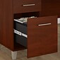 Bush Furniture Somerset 72"W 3 Position Sit to Stand L Shaped Desk with Hutch and Bookcase, Hansen Cherry (SET017HC)