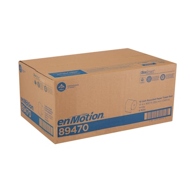 enmotion Recycled Hardwound Paper Towels, 1-ply, 800 ft./Roll, 6 Rolls/Carton (89470)