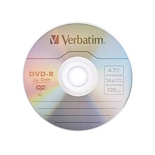 Verbatim Life Series 97177 16x DVD-R, Silver, 100/Pack