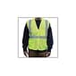 Protective Industrial Products Hook & Loop Safety Vest, ANSI Class R2, X-Large, Hi-Vis Lime Yellow (302-MVG-LY/XL)