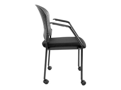 EuroTech Breeze Mesh Back Fabric Office Chair, Black, 2/Carton (FS9070)