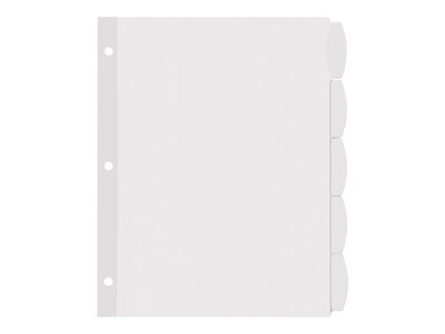 Avery Big Tab Printable Paper Dividers with White Labels, 5 Tabs, 4 Sets/Pack (11432)