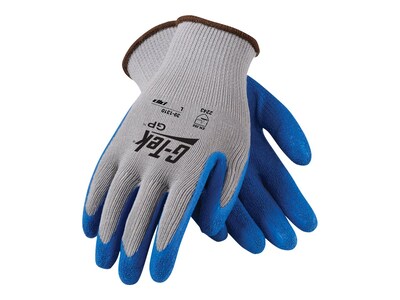 G-Tek Coated Work Gloves, CL Seamless Cotton/Polyester Knit With Latex Coating, L, 12 Pairs (39-1310