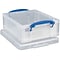 Really Useful Box® 8.1 Liter Snap Lid Storage Bin, Clear, 5/Pack (8.1LC-PK5C)