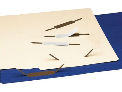 Smead Self-Adhesive Folder Fasteners, 1", Brown, 100/Box (68210)