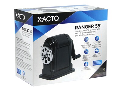 X-ACTO Ranger 55 Manual Pencil Sharpener, Black (1001)