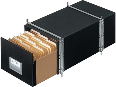 Bankers Box Staxonsteel File Storage Drawers, Stackable, Legal Size, Black, 6/Carton (00512)