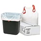 Berry Global Draw 'N Tie 13 Gallon Trash Bag, 24" x 27.38", Low Density, 0.9mil, White, 200 Bags/Box (1DK200)