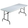ICEBERG IndestrucTableTOO 1200 Series Folding Table, 72 x 30, Platinum (65223)