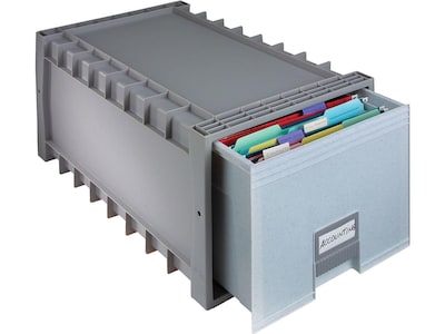Storex Drawer Stackable Storage, Gray (61101U01C)