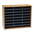 Fellowes 24-Compartment Literature Organizers, 29 x 23.44, Medium Oak (25043)