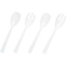 Table Mate Plastic Serving Sets, Medium-Weight, White, 48/Pack (W-95PK4)