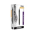 Zebra Orbitz Retractable Gel Pens, Medium Point, Black Ink, Dozen (41010)