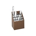 Safco Upright 20-Slot Mobile Roll File, 22H x 15W x 12D, Walnut Wood (3081)