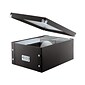 Snap-N-Store Double-Wide Storage Box for CD/DVD, Black PVC (SNS01658)
