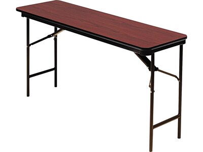 ICEBERG Premium Folding Table, 72 x 18, Mahogany/Brown (55284)