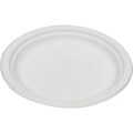 Eco-Products® Compostable Round Sugarcane Plates, White, 1000/Carton (EP-P016)