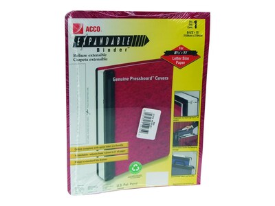 ACCO Expandable Non-View Post Hanging Data Binder, Red (A7055261)