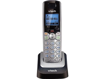 VTech DS6101 2-Line Cordless Expansion Handset, Black/Silver