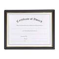 NuDell 8.5W x 11L Certificate Frame, Black/Gold, Each (19210)