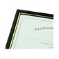 NuDell 8.5"W x 11"L Certificate Frame, Black/Gold, Each (19210)