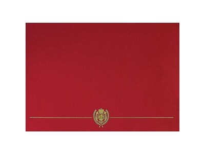 Great Papers Classic Crest Certificate Holders, 8.5 x 11, Red, 5/Pack (903031S)