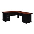 Regency Fusion 66 Double Pedestal L-Desk with 48 Return- Cherry