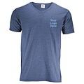 Custom Mens 50/50 V-Neck T-Shirt Screen Print