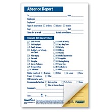 ComplyRight Compact 2-Part Absence Report, Pack of 50 (A2151)