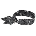 Ergodyne Chill-Its 6700 Evaporative Cooling Bandana, Black, One Size (12329)