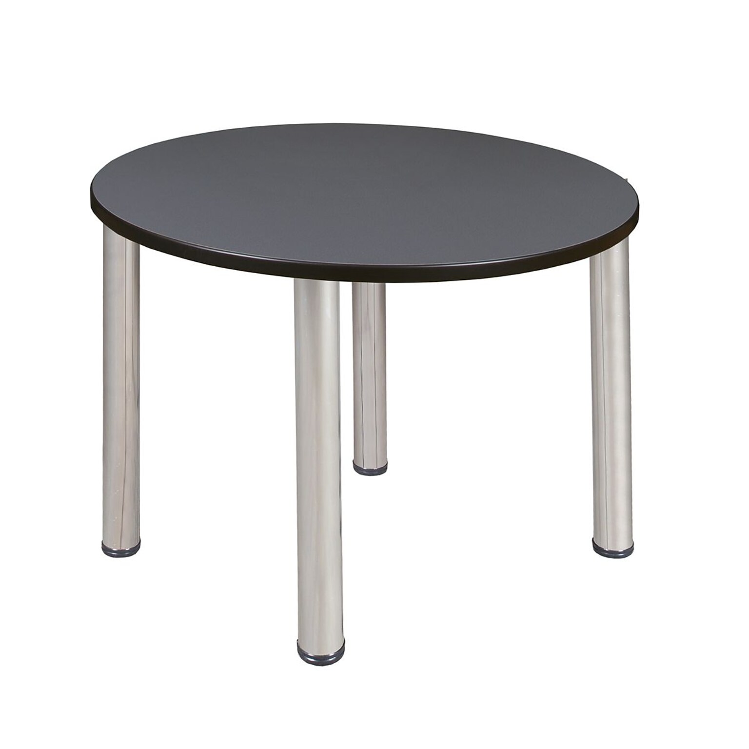 Regency Kee 42 Round Breakroom Table- Grey/ Chrome