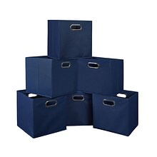 Niche Cubo 29.93 Qt. Foldable Fabric Storage Bins, Blue, 6/Pack (HTOTE6PKBE)