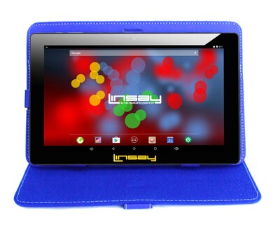 LINSAY F10 Series 10.1 Tablet, WiFi, 2GB RAM, 64GB Storage, Android 13, Black w/Blue Case (F10XIPSB