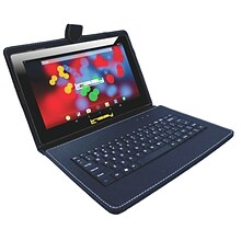 LINSAY F10 Series 10.1 Tablet, WiFi, 2GB RAM, 64GB Storage, Android 13, Black w/Black Keyboard (F10