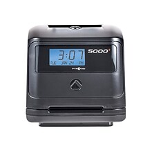 Pyramid Auto Calculating Punch Card Time Clock System, Black (5000+)