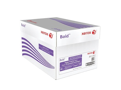 Xerox Bold Digital 18" x 12" Color Copy Paper, 28 lbs., 100 Brightness, 500 Sheets/Ream, 4 Reams/Carton (3R11763)
