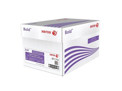 Xerox Bold Digital 18" x 12" Color Copy Paper, 28 lbs., 100 Brightness, 500 Sheets/Ream, 4 Reams/Carton (3R11763)