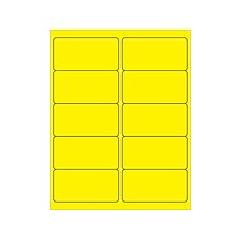 Tape Logic Laser Identification & Color Coding Labels, 2 x 4, Fluorescent Yellow, 1000/Carton (LL1