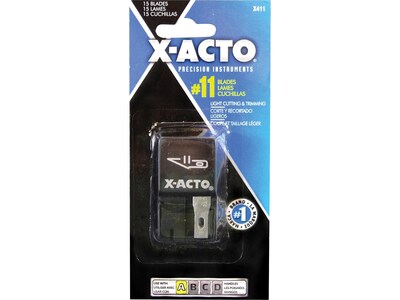 X-ACTO #11 Blade Dispenser, Black, 15/Pack (X411)