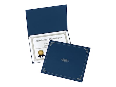 Oxford Certificate Holders, 11.25 x 8.75, Dark Blue, 5/Pack (29900235BGD)