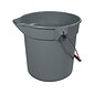 Rubbermaid Brute Bucket, 10 Qt., Gray (FG296300GRAY)