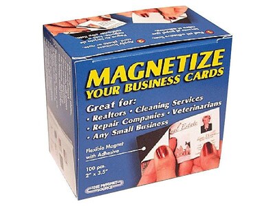 Staples® Business Card Magnets, 3.5 x 2, 100/Pack (39298-US/MC100)
