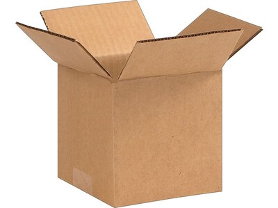 5 x 5 x 5 Shipping Boxes, ECT Rated, Kraft, 25/Pack (BS050505)