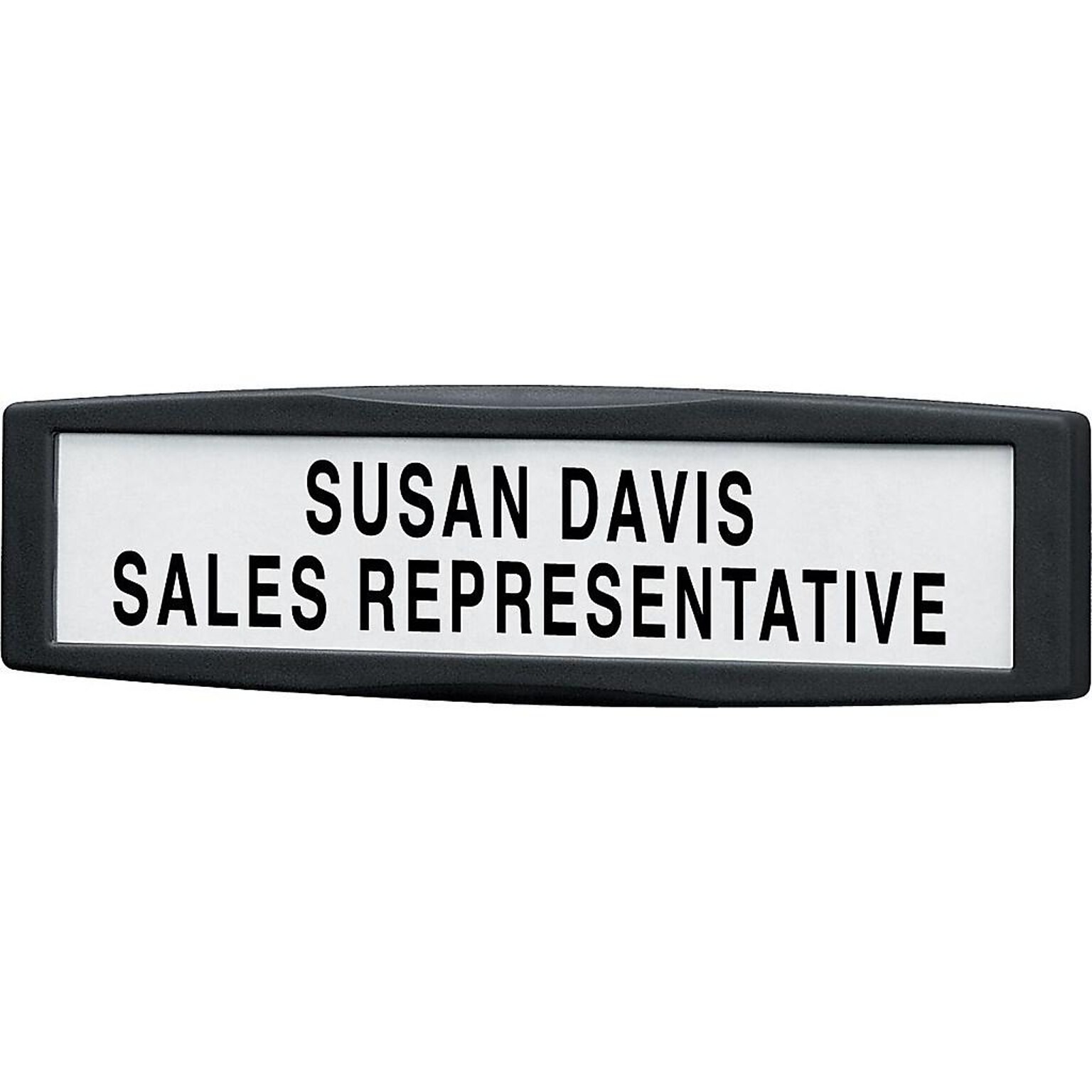 Fellowes Partition Additions Plastic Name Plate, Dark Graphite (75906)