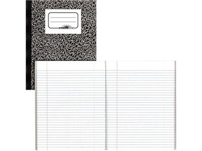 National Brand 1-Subject Composition Notebooks, 7.87 x 10, College Ruled, 80 Sheets, Black (43461)