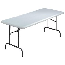 ICEBERG IndestrucTable TOO 600S Folding Table, 72 x 30, Platinum (65323)