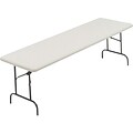 ICEBERG IndestrucTable TOO 600S Folding Table, 96 x 30, Platinum (65333)