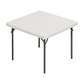 ICEBERG IndestrucTable TOO Folding Table, 37 x 37, Platinum (65273)